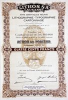 Lithos S.A. Arts Graphiques Réunis, Lausanne - 1919