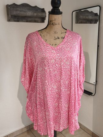 Damen Kaftan IL PAREO Paris Pink One Size 100% Seide