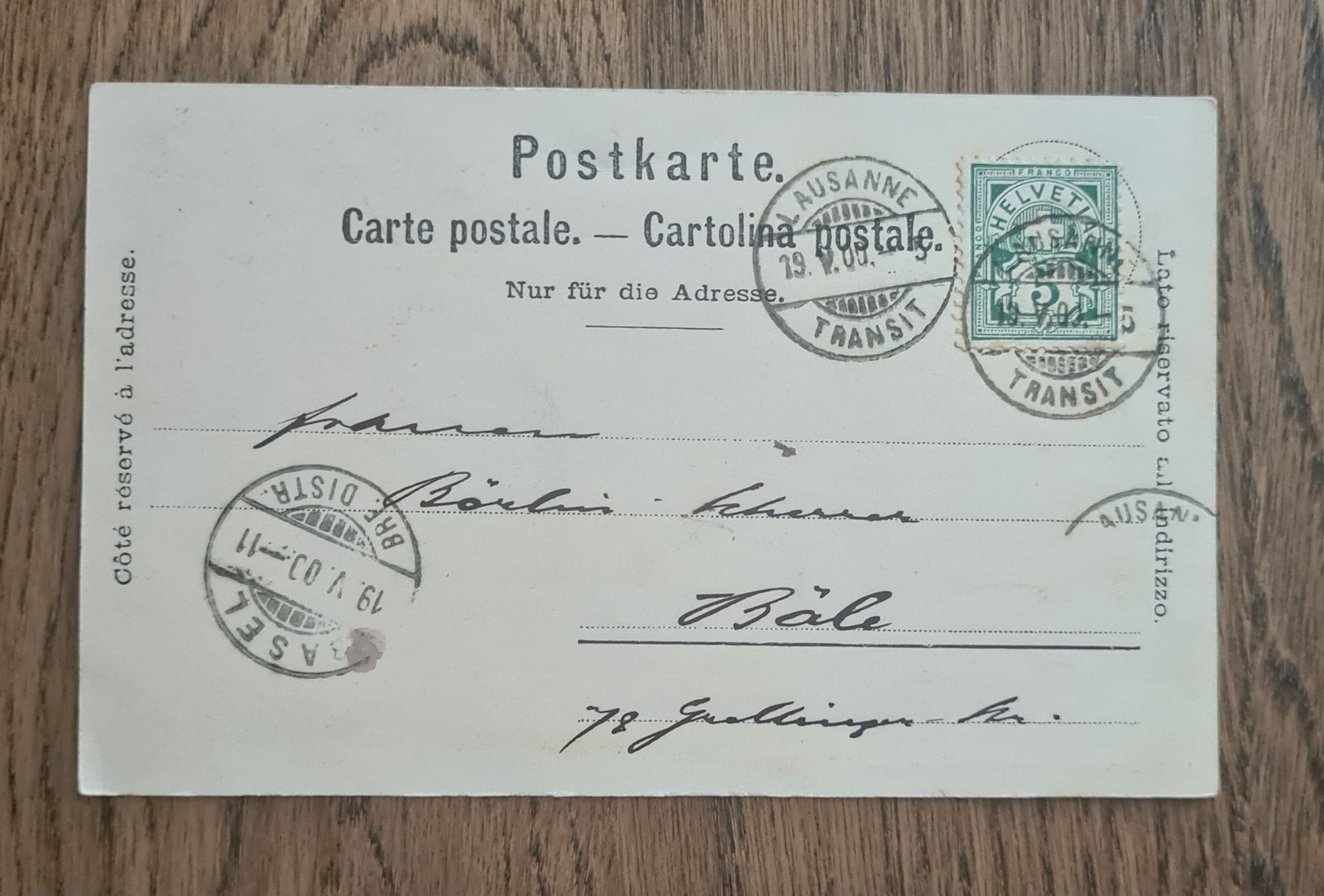 Cartoline postali: Lausanne 1900 – Usato da Ebikon venduto da Donar50 2