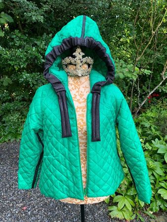 Smaragdgrüne beidseitig isolierte Jacke Gr. S/M