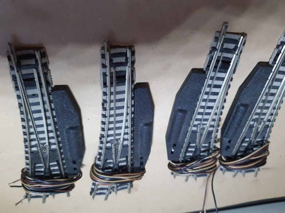 Lot D'aiguillages Voie N Fleischmann – Plastique Et Laiton Peint