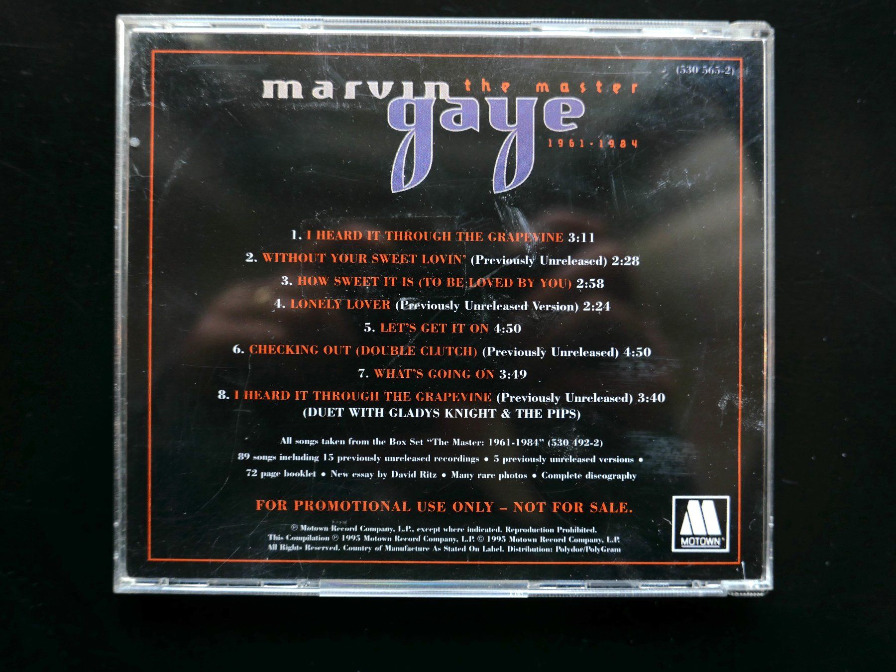 CD: CD MARVIN GAYE: Sampler 8 tracks from 4-CD Box Set 1995 – Usato da Bern venduto da Balzamico 1
