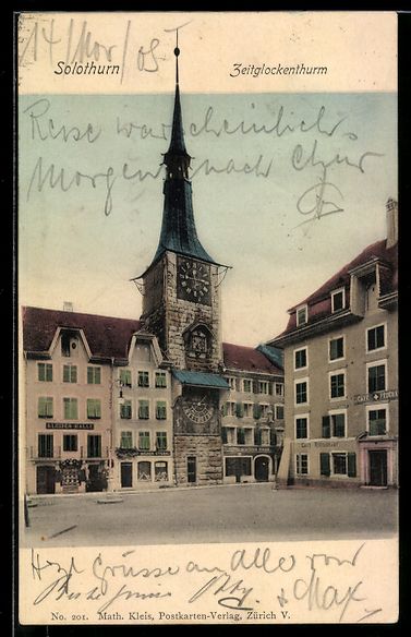 Cartoline postali: AK Solothurn, Zeitglockenthurm – Usato da Berlin venduto da bartko-reher