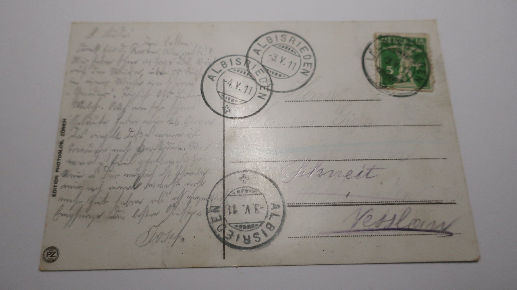 Cartoline postali: Schaffhausen mit Unot 1911 – Usato da Cormoret venduto da Pascalll2001 5