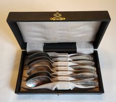 6x WMF Vintage Teeloeffel versilbert 90er Auflage mit Etui 