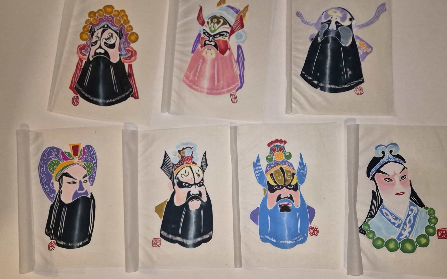 Grafica & Litografie: 3 Mappen chinesischer Scherenschnitte - 18 Stück ! – Nuovo e nell'imballaggio originale da Basel venduto da Kurioses 4