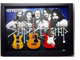 Bild SUPERTRAMP, 3 Modell Gitarren, Unikat! (B.50cmxH.37cm)