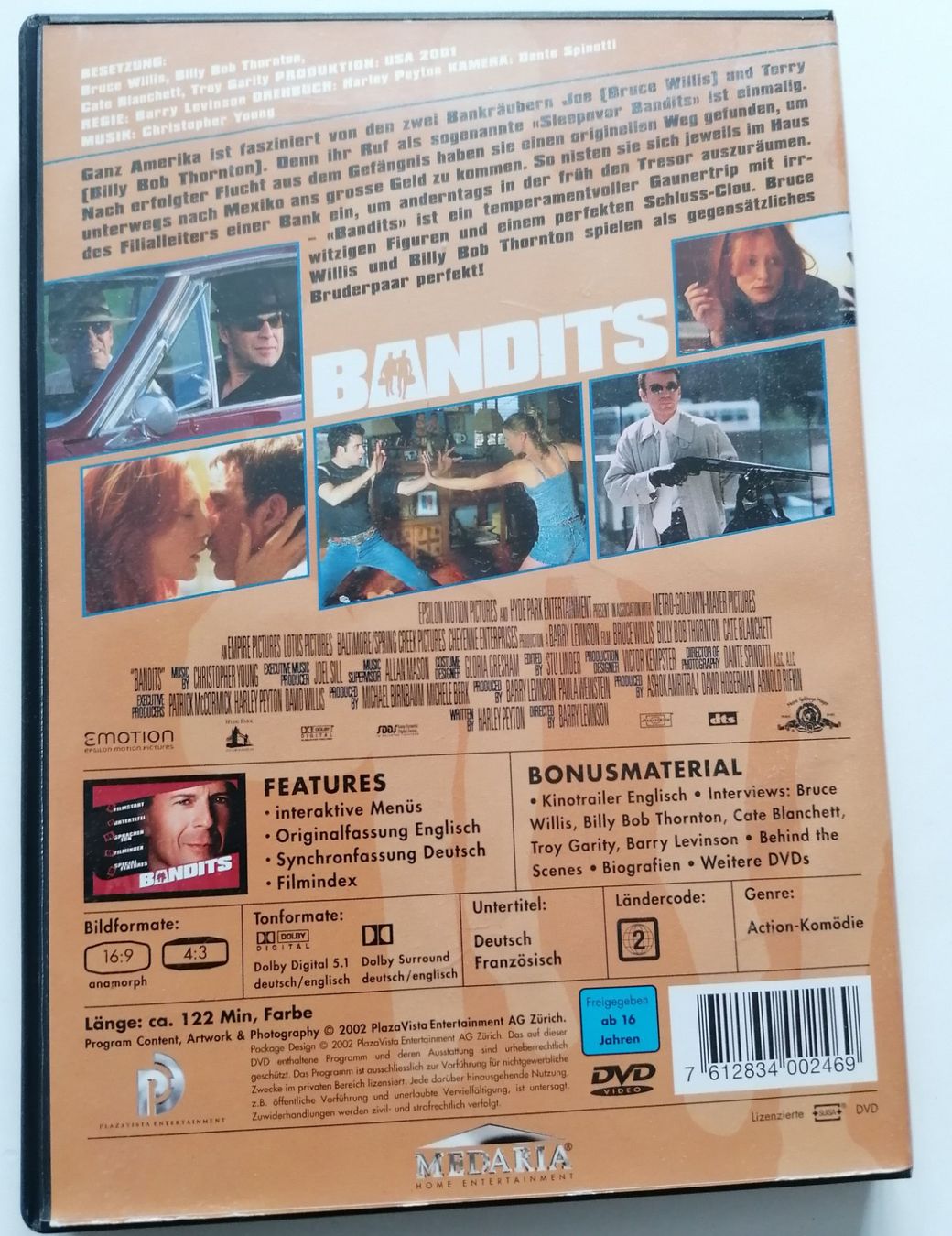 Tutti i DVDs: Bandits - DVD - Bruce Willis - Billy Bob Thornton – Usato da Oberurnen venduto da mackrokodile 1