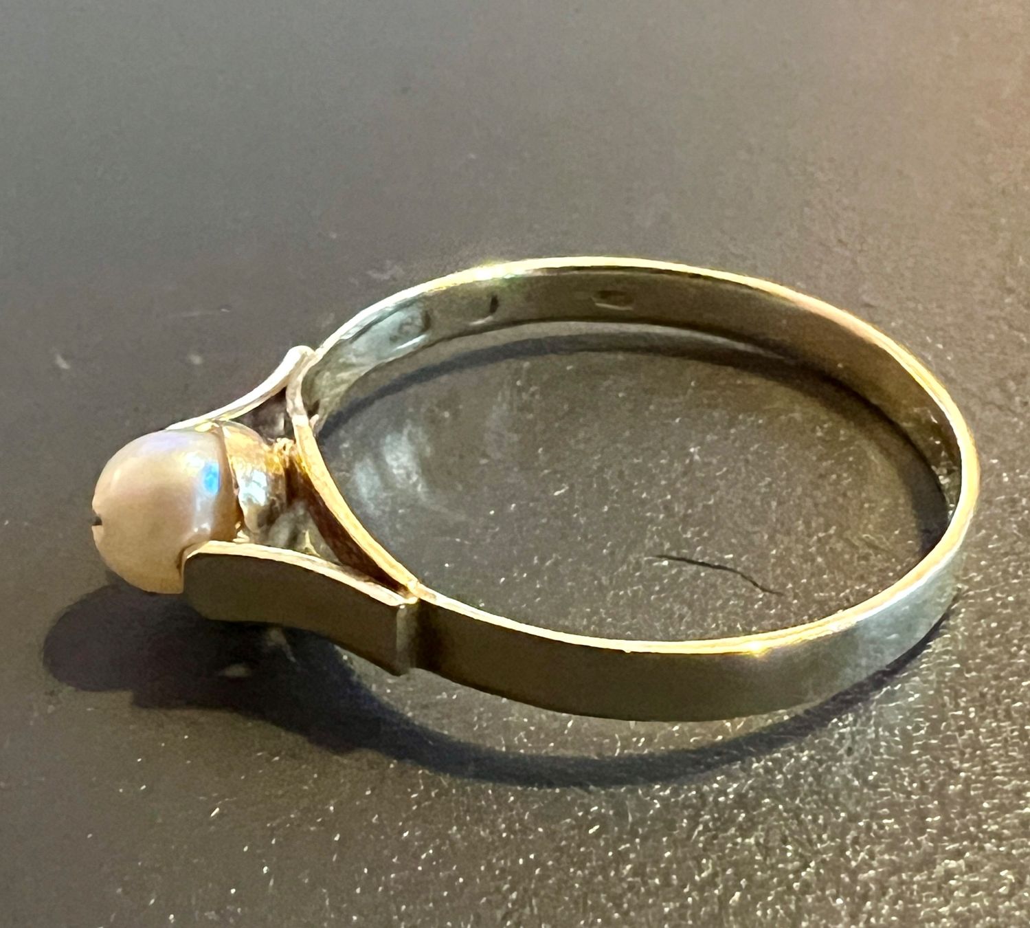 Anelli: Gold-Ring 14K mit Perle – Usato da Chur venduto da Penting1935 5