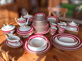 Heinrich Selb Luxus-Porzellanservice Rot-Gold