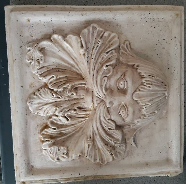 Skulpturen & Statuen: Mascaron bas-relief Bacchus plâtre – Gebraucht aus GLIS von Phi_l2j8 1