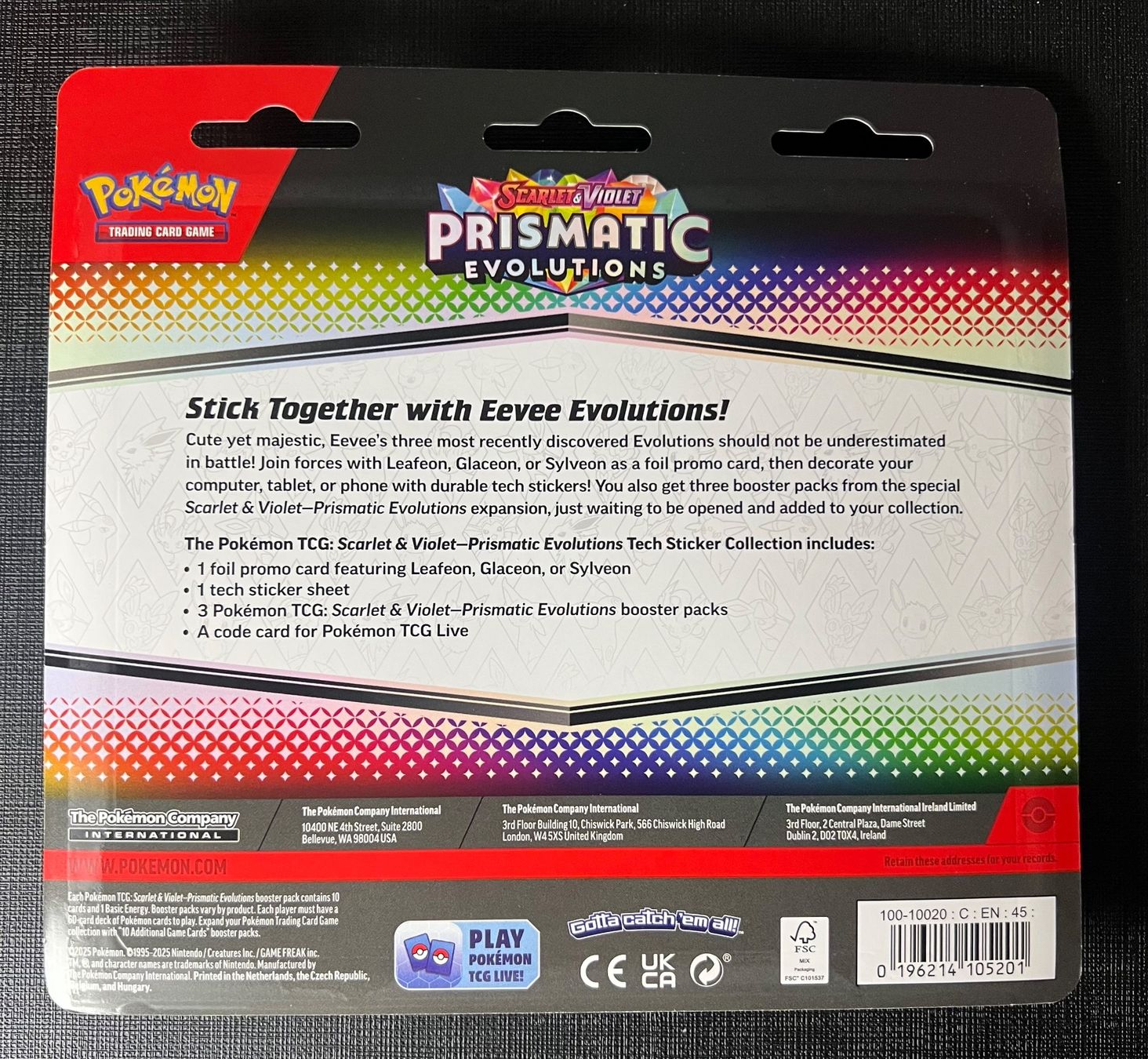 Pokémon Carte collezionabili: Pokemon Prismatic Evolution Tech Sticker Collection English – Nuovo e nell'imballaggio originale da Appenzell venduto da RMBricks 1
