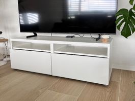 TV-Möbel weiss mit 2 Schubladen