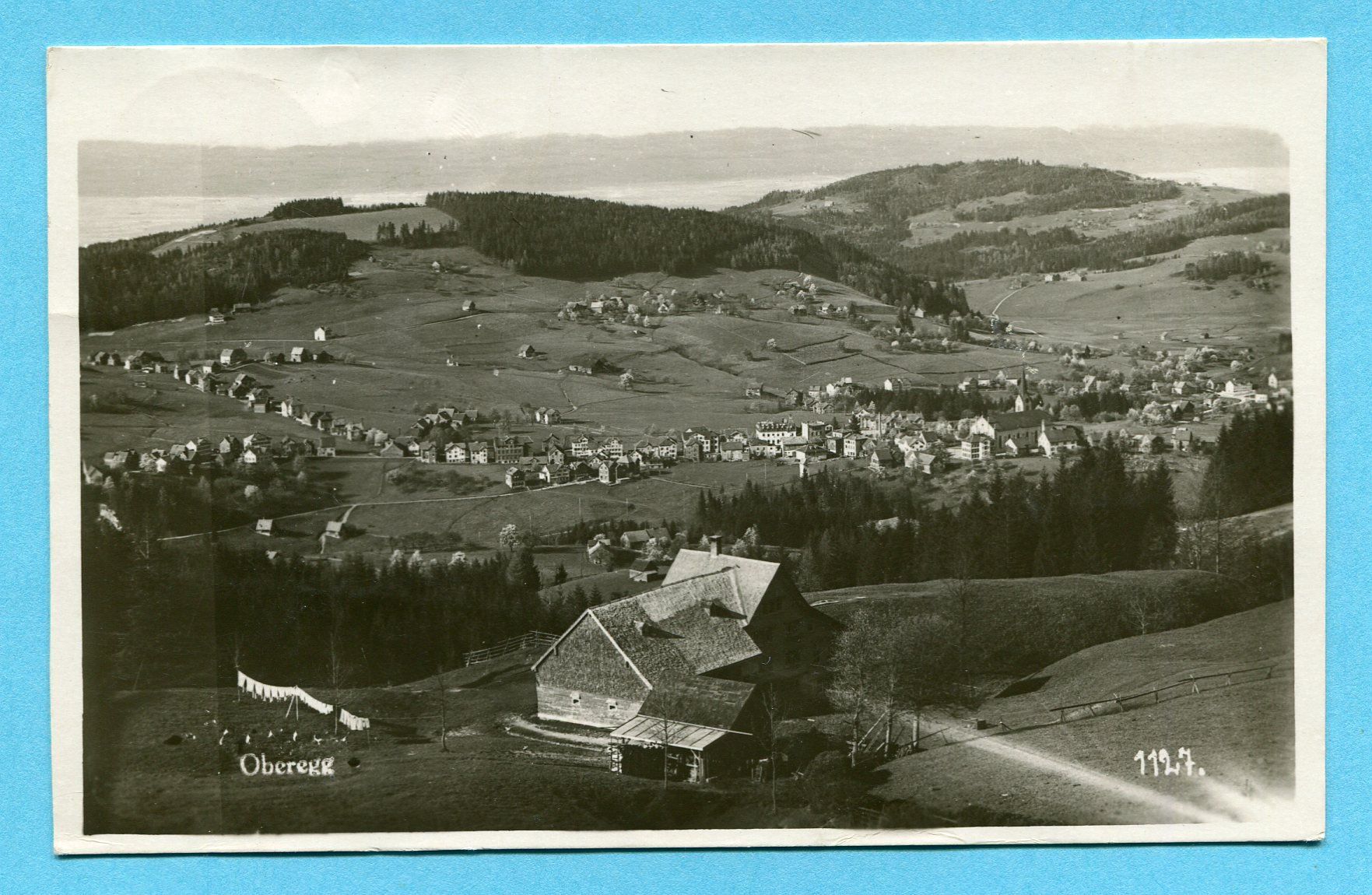 Ansichtskarten: Oberegg 1934 – Gebraucht aus Opfikon von Prophila