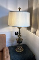 Elegante Vintage Tischlampe, goldfarben, Top Zustand!