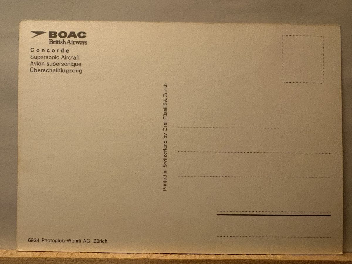 Cartes postales: AK von Flugzeug Concorde – D'occasion à Rümlang par Kartenpost1 1