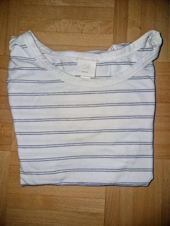 T-Shirt gestreift H&M BASICS Weiss Grösse S/M gebraucht