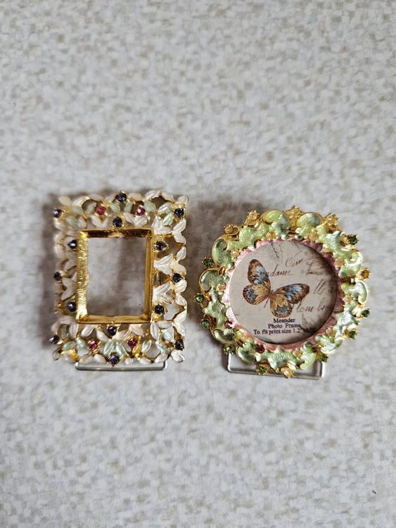 Nbeads Mini Bilderrahmen Set - 12 Stück Vintage Harz Rahmen Schwarz