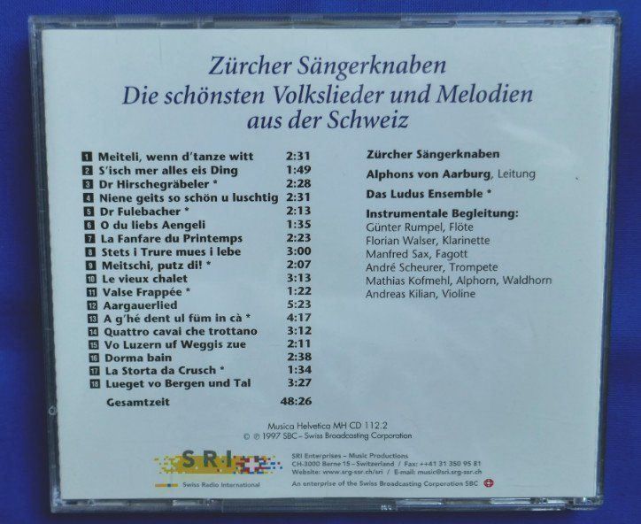 CD: CD Zürcher Sängerknaben – Nuovo e nell'imballaggio originale da Allmendingen b. BE venduto da MMC-MuMeCo 1