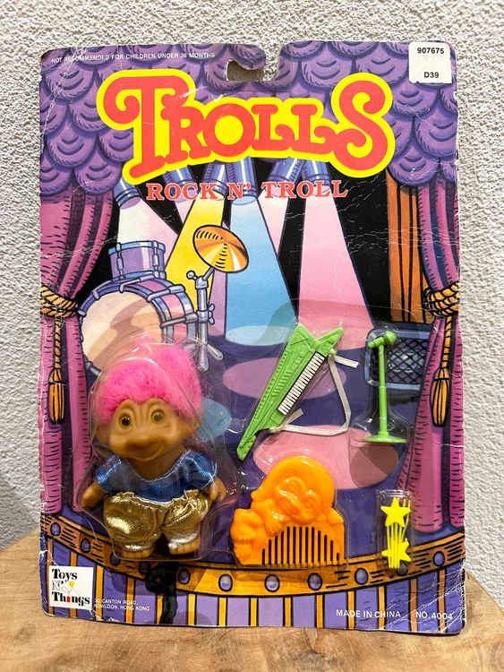 NEU VINTAGE 90ER TROLLS TOYS N THINGS ROCK N' TROLL ROSA rar (Neu und ...