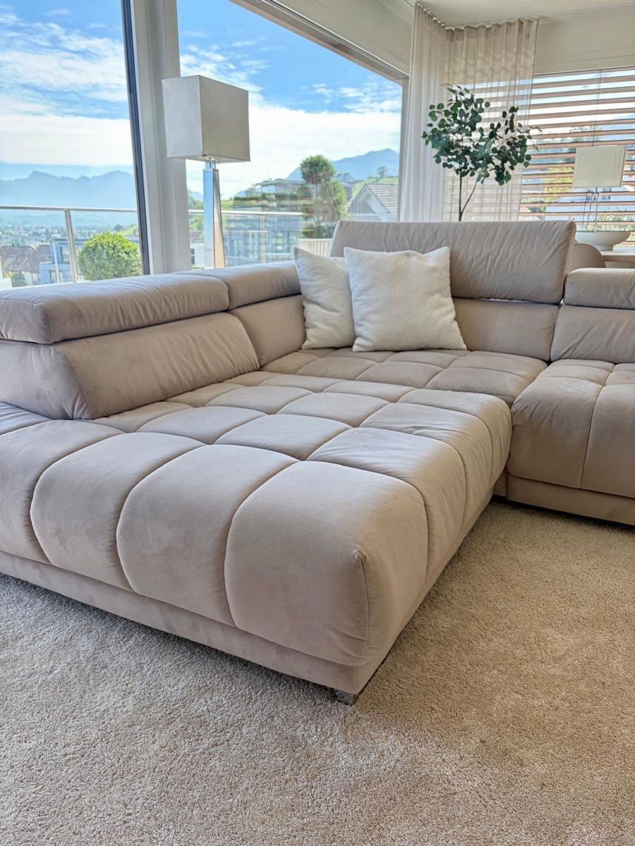 Sofas: Ecksofa mit Hocker, Mikrofaser – Gebraucht aus Altendorf von joe_v6v2 5