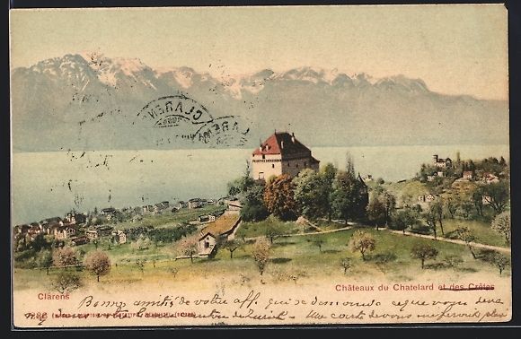 Cartoline postali: AK Clarens, Chateau du Chatelard, 1901 – Usato da Berlin venduto da bartko-reher