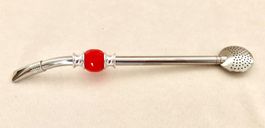 Bombilla Edelstahl 21 cm rot