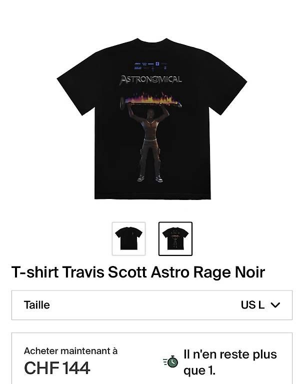T-Shirts: T-shirt Travis Scott Astro Rage Noir – Neu und originalverpackt aus Fleurier von pin_g8bs 2