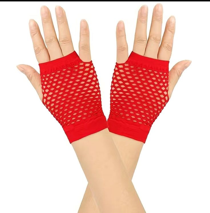 Handschuhe & Handstulpen: Netzhandschuhe onesize elastisch kurz rot  – Neu und originalverpackt aus Spreitenbach von Brockiland-Flohmarkt 1