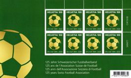Sonderblock ungestempelt  2020 125 J. Schweiz. Fussballverba