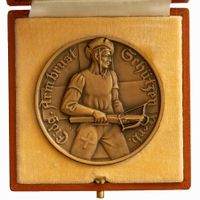 Schützen Verdienst Medaille Eidg. Armbrust im Etui Veltheim