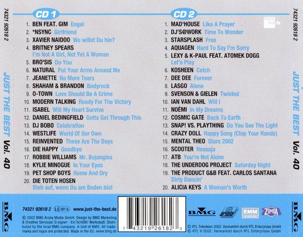 CD: Just The Best Vol. 40 – Usato da Bionnens venduto da Meg011 1