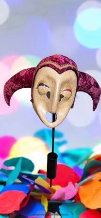 Fasnachtsmaske  Larve Grind Künstlermaske, mit Kleid