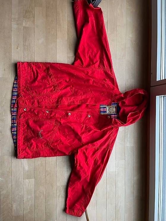 Giacche: Rote Herbst Jacke aus Jeansstoff – Usato da Luzern venduto da nad_2my8 1