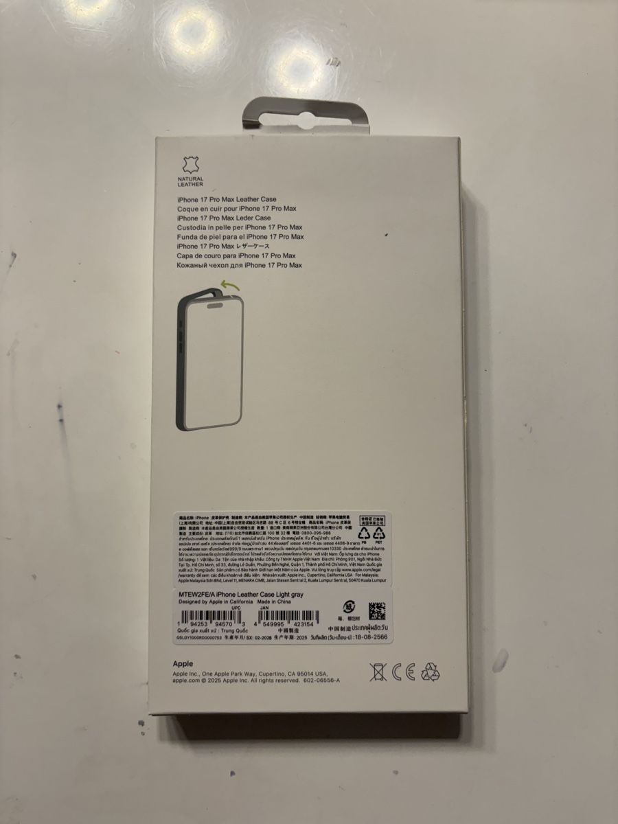 Apple Covers & Schutzfolien: iPhone 17 Pro Max Leder Case Light Grey, Neu – Neu und originalverpackt aus Mellingen von JLLEA25 1