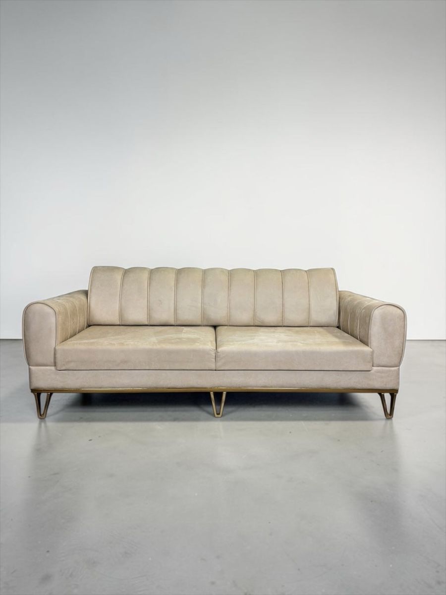Sofas: 3-teiliges Wohnzimmer-Sofaset Sandbeige – D'occasion à Bachenbülach par Sofalab.swiss 7