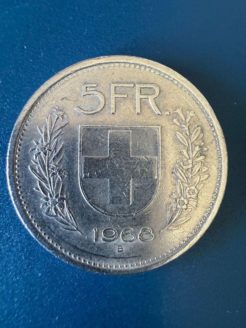 Alle Münzen: Fr. 5.--, Fünflieber 1968 – Gebraucht aus Oberhasli von Sicurezza 1