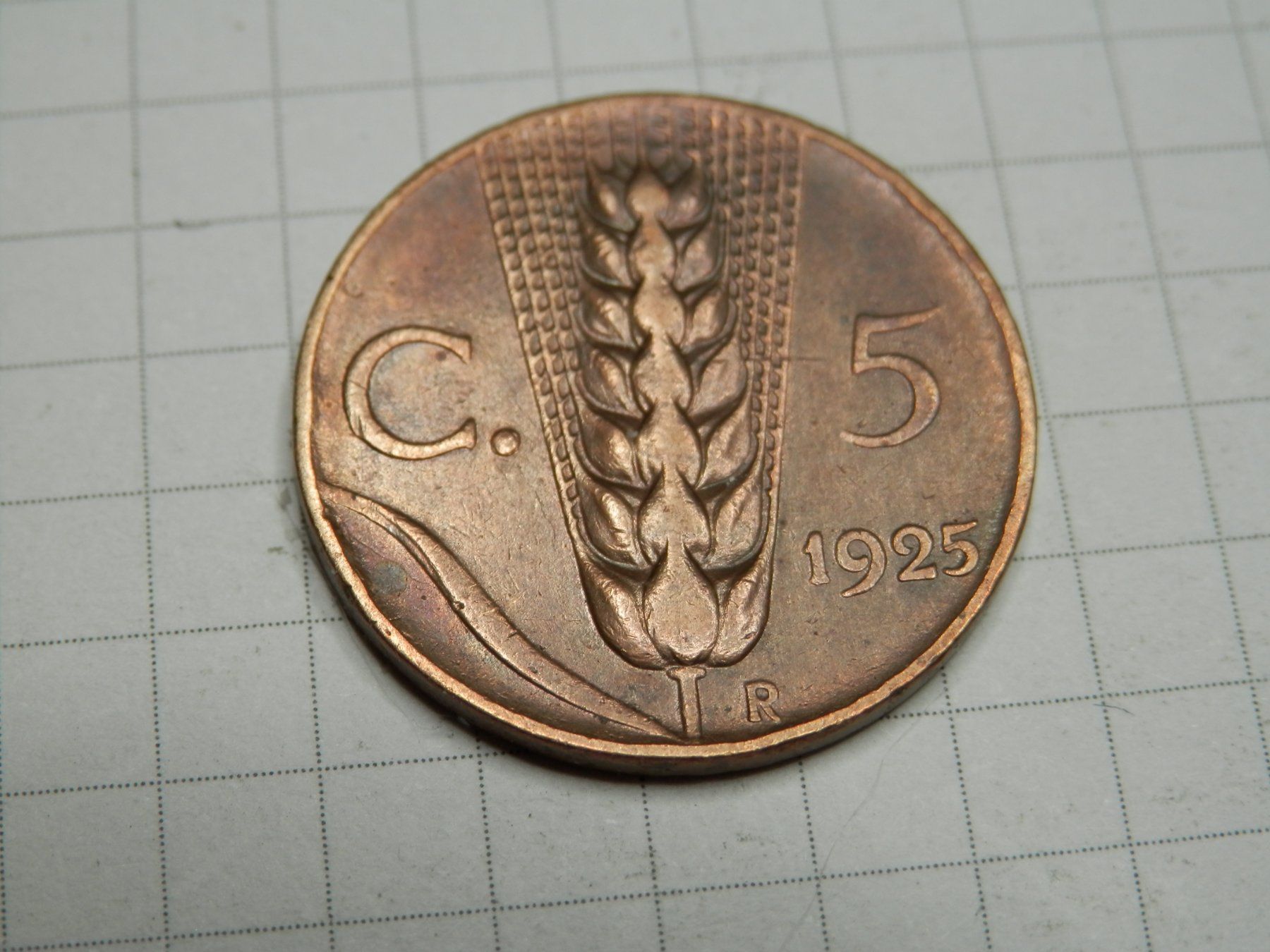 Tutti le monete: Italien 5 Centesimi, 1925 – Usato da Weiach venduto da weiach81