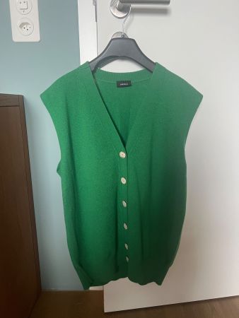 AKRIS Cashmere-Strickweste Grün, 100% Kaschmir