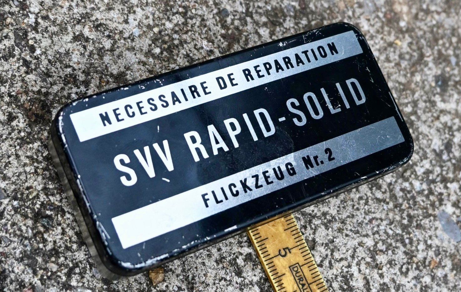 Omega Barattoli: alte BLECHDOSE SVV rapid solid Nr2 VELO-FLICKZEUG m INHALT – Usato da Pfaffhausen venduto da mono_rec 8