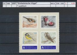 2007 "Einheimische Vögel", ** postfrisch