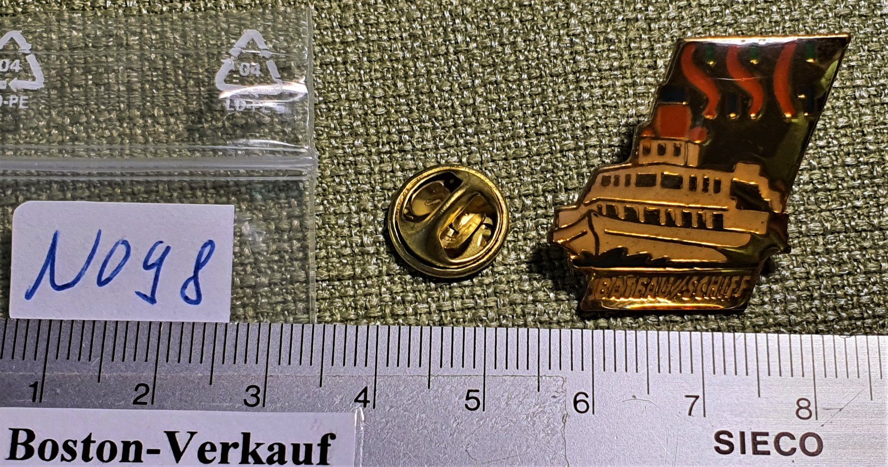 Plaketten & Abzeichen: N098 - Pin SSG Bateau / Schiff – Gebraucht aus Reinach BL von Boston-Verkauf 1