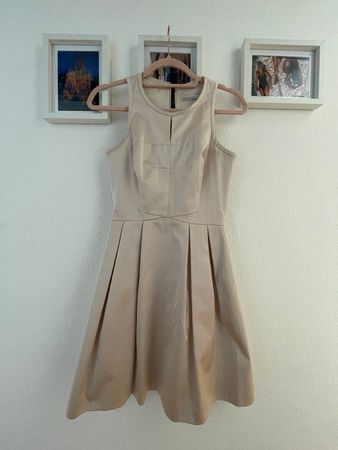 Karen Millen Kleid beige Grösse EU 34 neuwertig