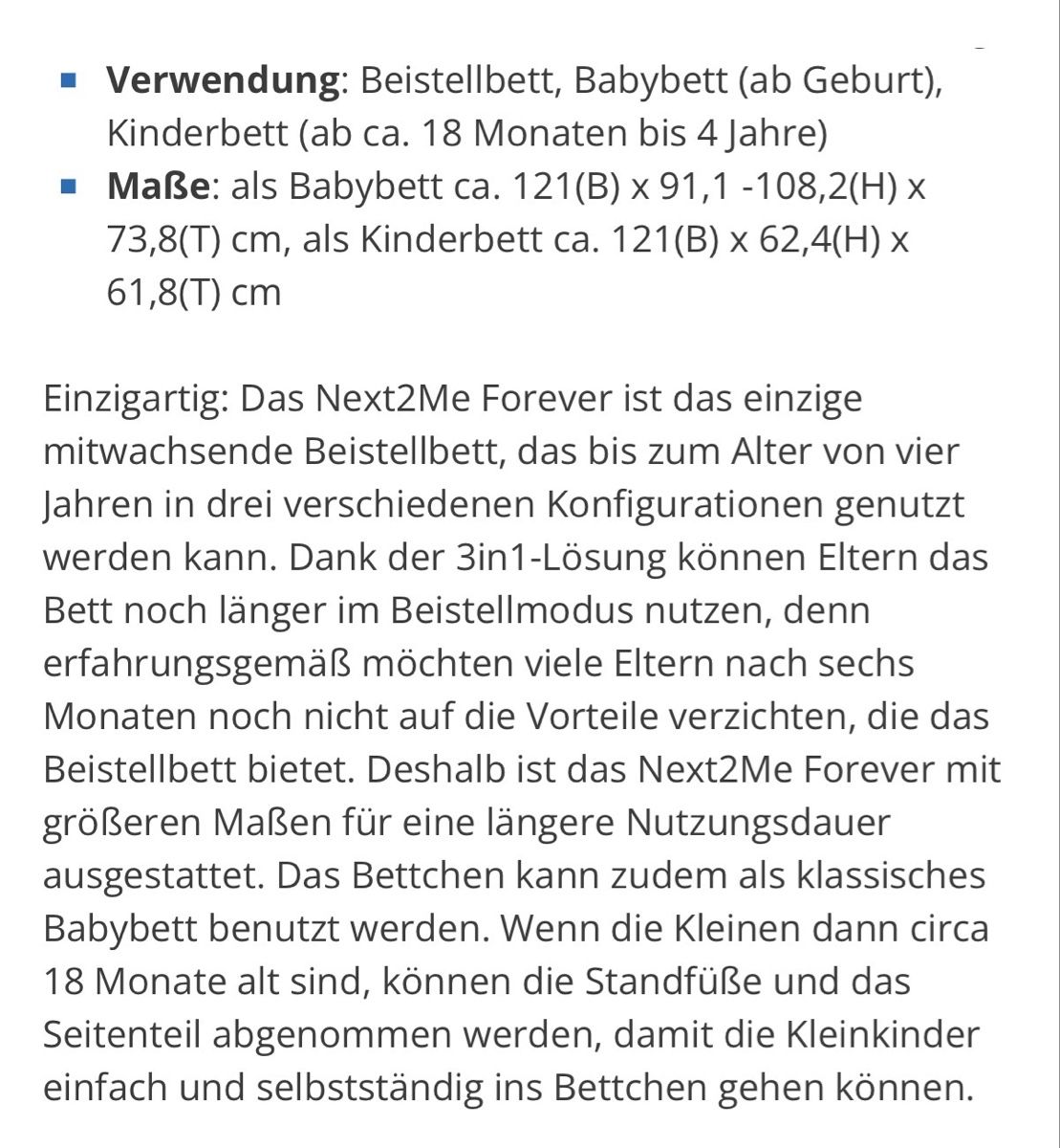 Betten: Beistellbett mitwachsend – Gebraucht aus Grüningen von hamster889 5