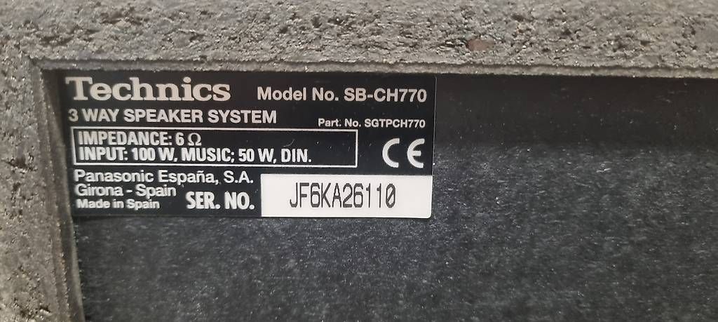 Casse acustiche: TECHNICS SB-CH770 – Usato da Zürich venduto da Basil1kum
