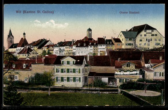 Cartoline postali: AK Wil /SG, Oberer Stadtteil – Usato da Berlin venduto da bartko-reher