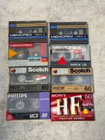 8 leere Musikkassetten ( Memorex, Scotch … )
