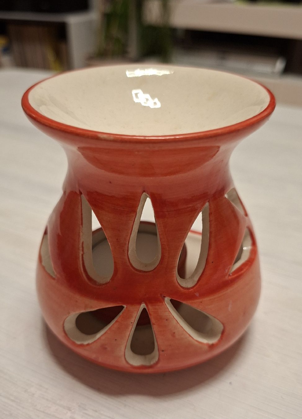Diffusori di oli essenziali: Brûle-parfum rouge en céramique – Usato da Vauderens venduto da sylvieswiss 2