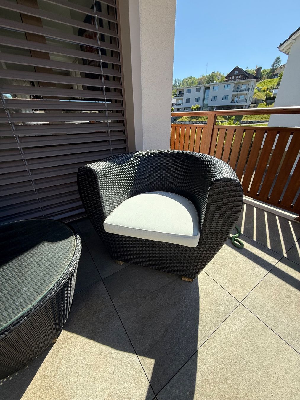 Poltrone: Exotan Rattan-Set Balkon schwarz – Usato da Sursee venduto da Kaloo01 1