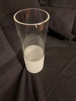 Vase aus Glas in Zylinderform Dekor matt und transparent